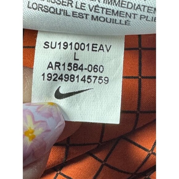Nike Men's Sz L Sportswear Tech Pack Grid Woven Shorts Black Orange AR1584-060 - Picture 7 of 11
